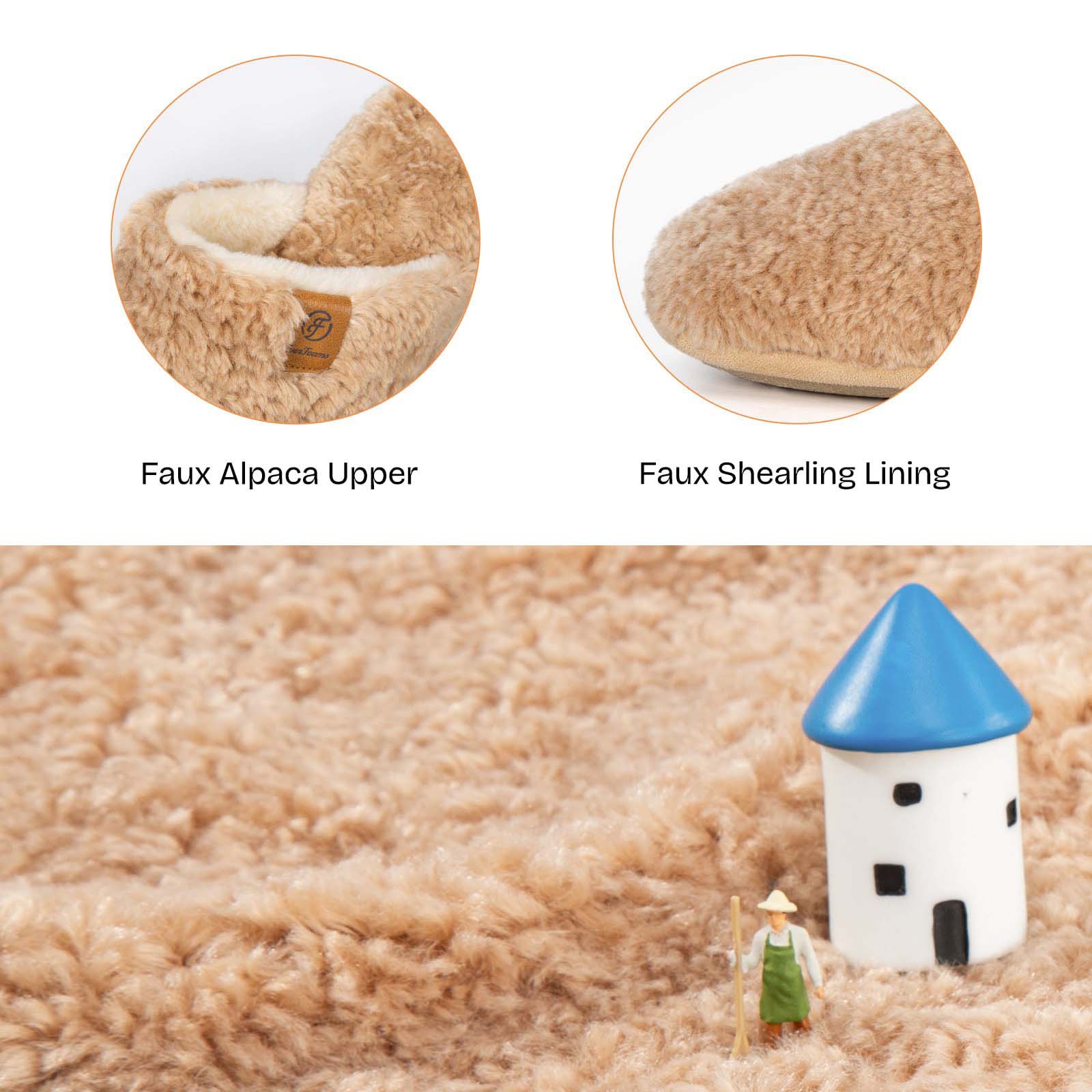 Women's Fuzzy Faux Alpine Non-slip Slippers