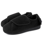 Women's Comfy Adjustable Wide Fit Hook And Loop Memory Foam Slippers