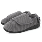 Women's Comfy Adjustable Wide Fit Hook And Loop Memory Foam Slippers