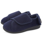 Women's Comfy Adjustable Wide Fit Hook And Loop Memory Foam Slippers