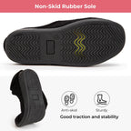 Women's Comfy Adjustable Wide Fit Hook And Loop Memory Foam Slippers