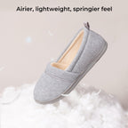 Women's Comfort Knit Loafer Light Weight Slippers with Anti-Skid Rubber Sole