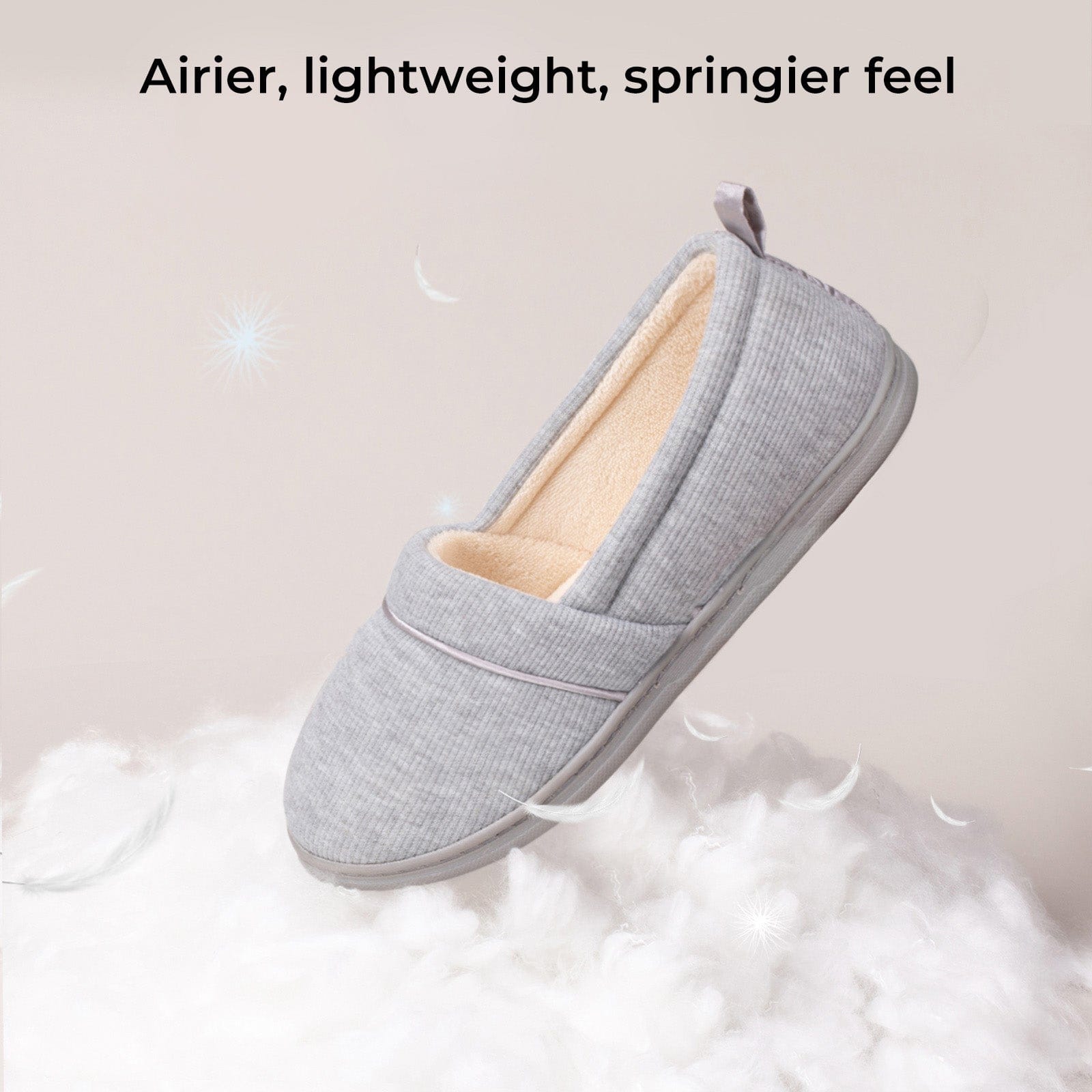 Women's Comfort Knit Loafer Light Weight Slippers with Anti-Skid Rubber Sole