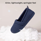 Women's Comfort Knit Loafer Light Weight Slippers with Anti-Skid Rubber Sole
