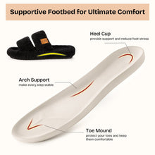 Womens Fuzzy Open-toe Slippers