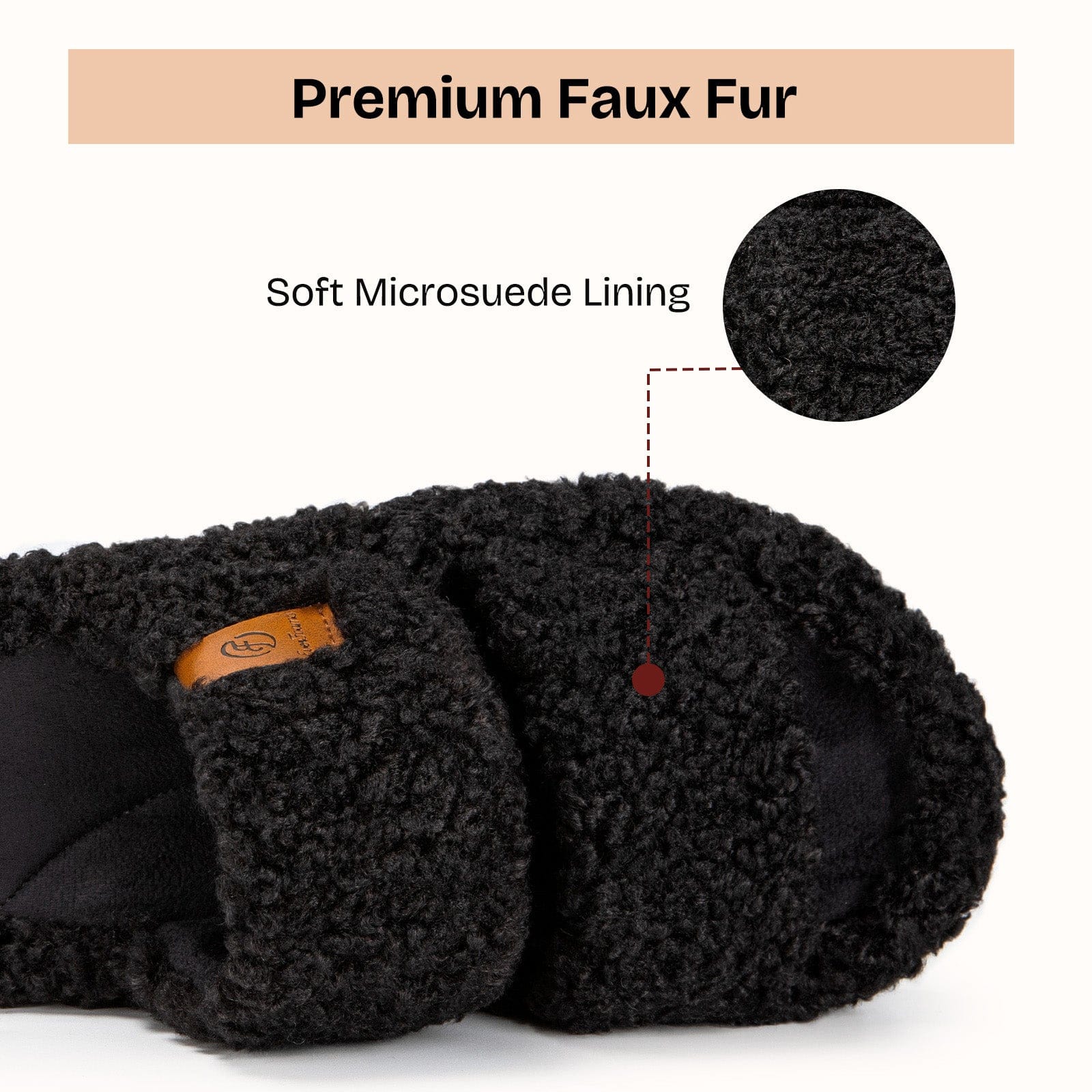Womens Fuzzy Open-toe Slippers