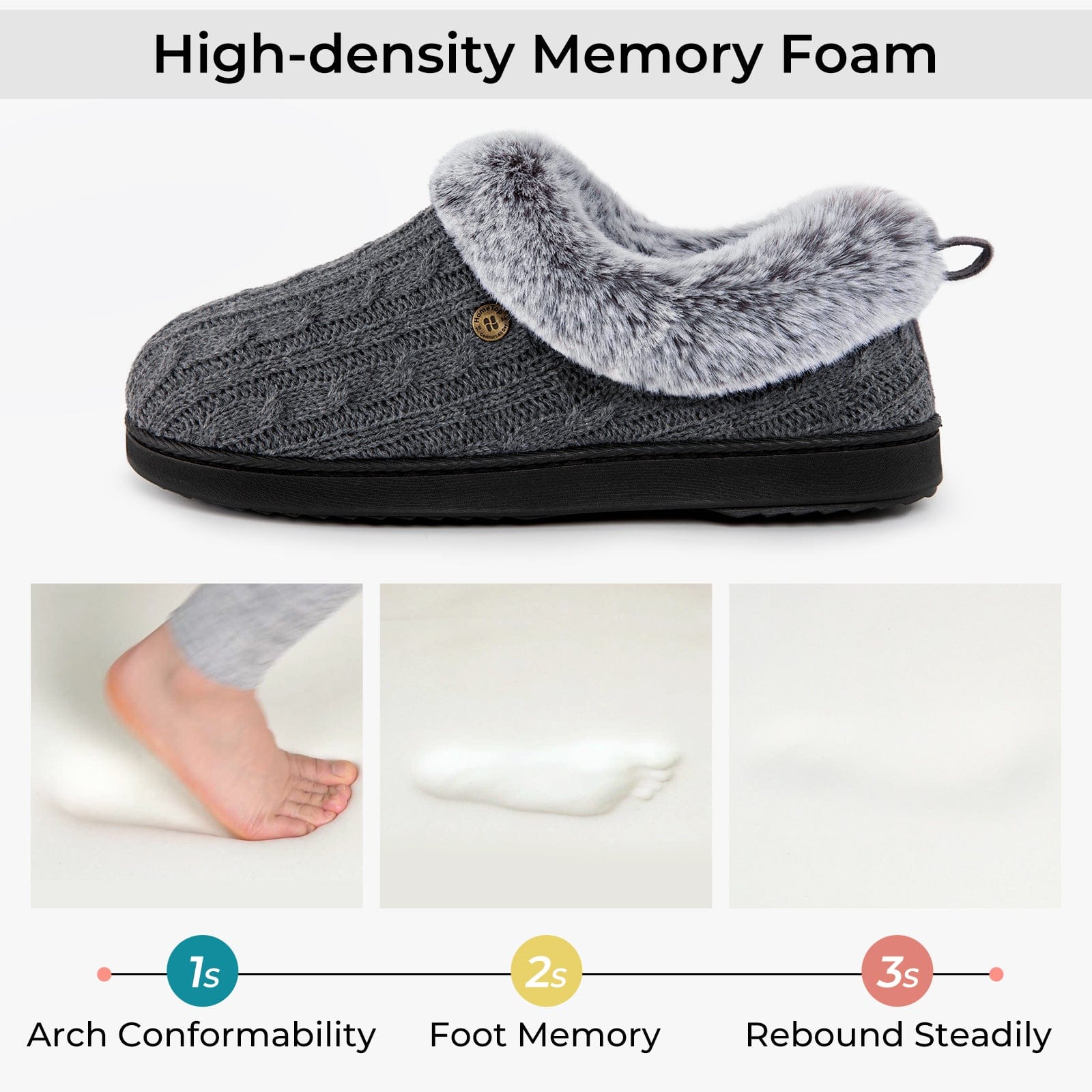 Women's Cable Knit Slippers