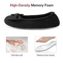 Women's Bow Memory Foam Ballerina Slippers