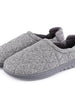 Snug Leaves Men's Quilted Cotton Slippers-Gray