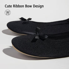 Women's Terry Cloth Satin Ballerina Slippers