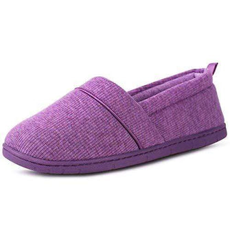 Ladies' EverFoams Cotton Knit Loafers Slippers-Purple