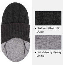 Classic Cable Knit Upper & Skin-friendly Jersey Lining