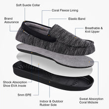 Men's Cotton Knit Slippers with Removable Insole