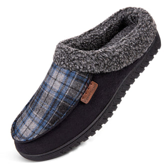 Men's Plaid Moccasin Slippers