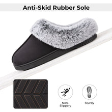 Women's Faux Fur Collar Suede Slippers