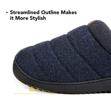 Men's Quilted Woolen Touch Rib Lined Slippers