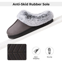 Women's Faux Fur Collar Suede Slippers
