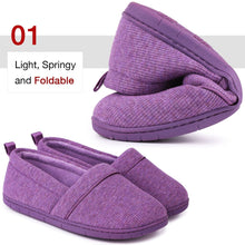 Women's Comfort Knit Loafer Light Weight Slippers with Anti-Skid Rubber Sole
