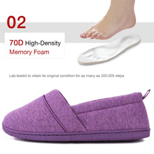 Women's Comfort Knit Loafer Light Weight Slippers with Anti-Skid Rubber Sole