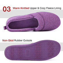 Women's Comfort Knit Loafer Light Weight Slippers with Anti-Skid Rubber Sole
