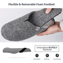 Men's Micro Wool Felt Slipper with Removable Sole