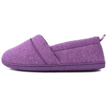 Ladies' EverFoams Cotton Knit Loafers Slippers-Purple