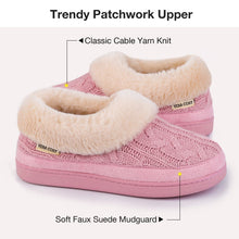 Women's Knitted Faux Suede Moc Slippers
