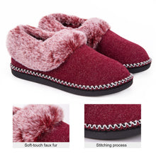 Women's Fluffy Wool Faux Fur Loafers Slippers