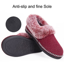 Women's Fluffy Wool Faux Fur Loafers Slippers